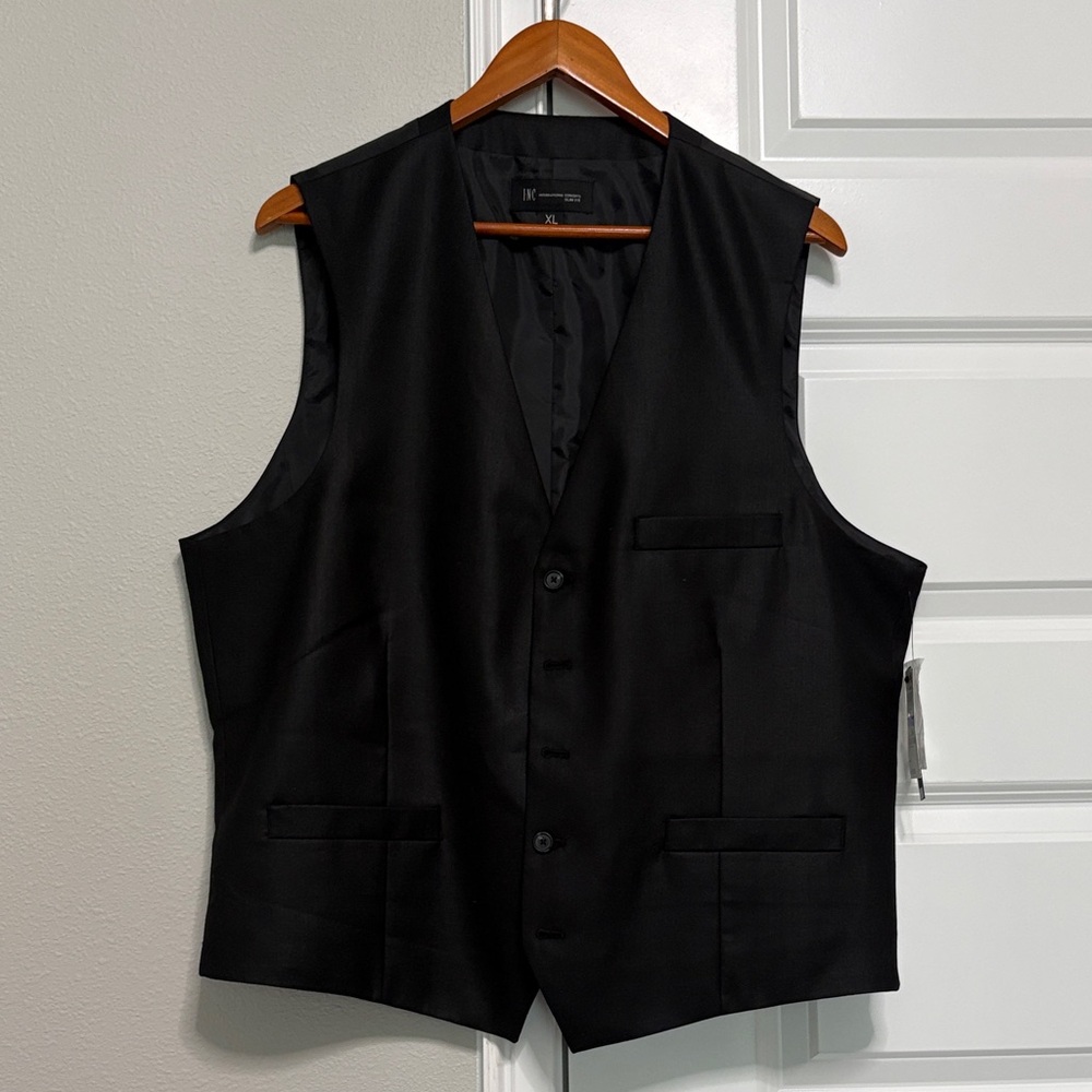 INC International Concepts Men's Black Dress Vest